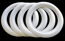 12 White Wall Tire Insert Trim Set Of 4 Topper Flapper Sidewall