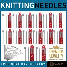 KNITTING NEEDLES SINGLE POINT SIZES 2MM UP TO 10MM X 35CM PLASTIC HOBBY PINS NEW
