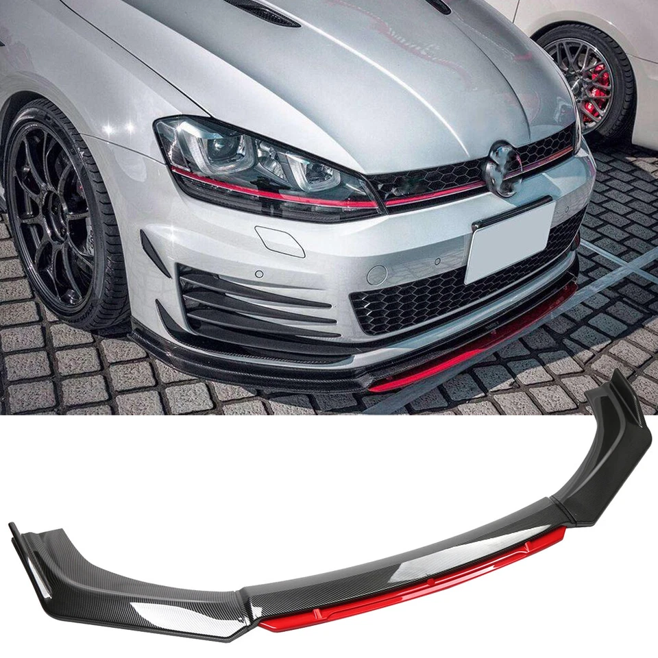 Carbon Fiber Front Bumper Red Lip Splitters Spoiler For LEXUS IS200T IS250 IS350 - Image 2 of 4