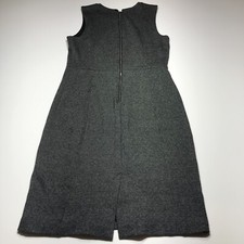 Loft Dress Womens Size 8 Gray Sheath Wool Blend Knit Crew Neck Occasions Career