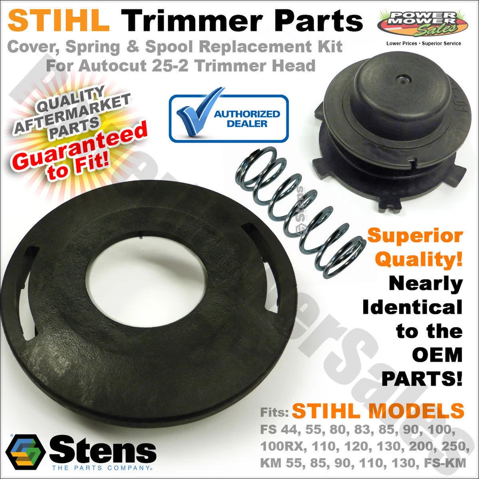 Stens Trimmer Head Kit - Spring, Spool, Cap Compatible with STIHL Autocut 25-2 - Image 2 of 3