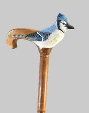 wooden walking stick beautiful bird head wooden walking cane for bird