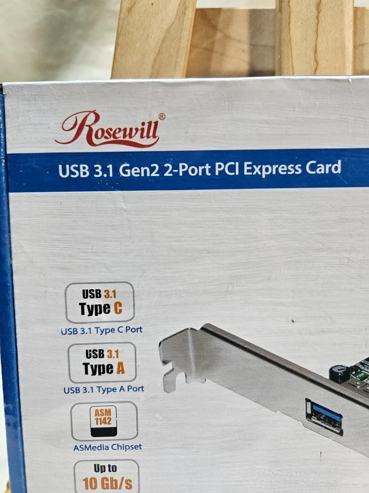 Rosewill RC-509 (PCI Express) USB 3.1 (Type A + Type C) Expansion Card SEALED - Image 2 of 4