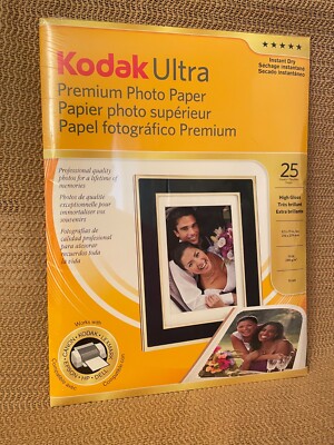 Kodak Premium Photo Paper High Gloss 8.5'' x 11'',  25 Sheets