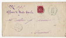 11975 COMUNE DI MALALBERGO X BARICELLA - ANNO 1880 - CON TESTO