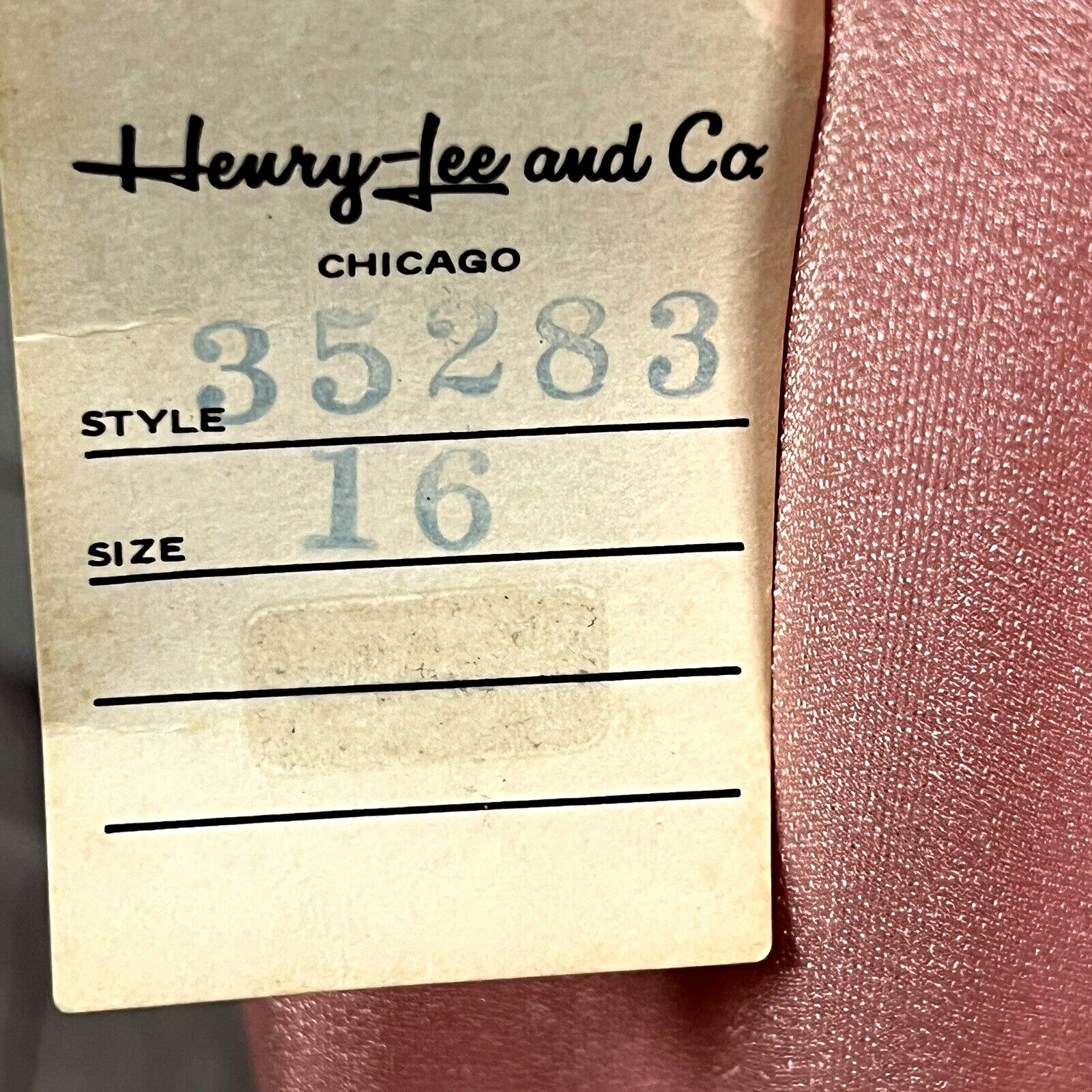 Vintage 70s New Old Stock Henry Lee Size 16 Pink … - image 4