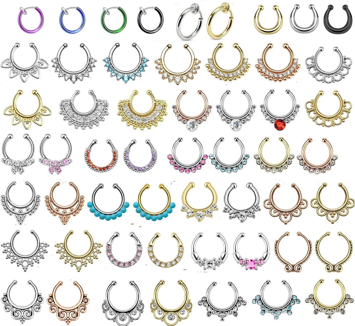 Fake septum shop piercing ebay
