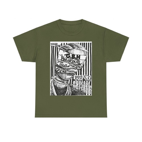 Vintage Punk Rock Show Flyer - GBH Unisex Heavy Cotton Tee - Picture 14 of 25
