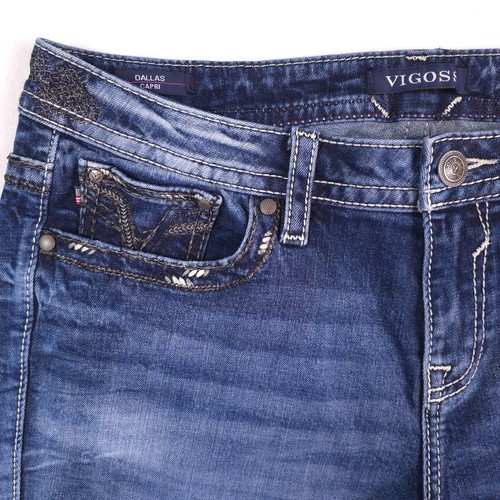 Vigoss Dallas Capri Heritage Fit Womens Blue Jeans Size 13/14 ( Measures 36x26 ) - Picture 4 of 16