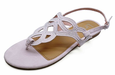pink toe post sandals