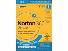 2026 Norton 360 Deluxe 3 Devices 25GB PC Cloud Storage; No Box; Mail Code Only