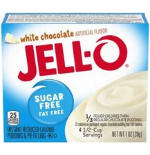 Jell-O Instant Pudding Sugar Free White Chocolate -1 Oz - Pack of 12
