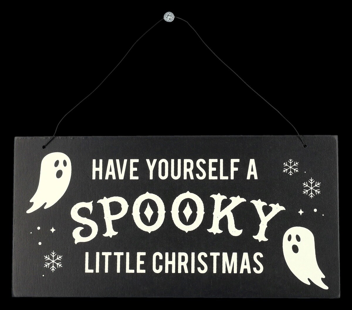 Spooky Little Christmas Fantasy Christmas Ghost Decoration Sign, MDF