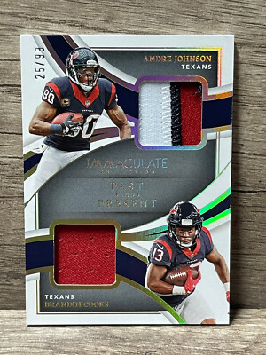 2022 Immaculate Football Past & Present Andre Johnson Brandin Cooks /99 Texans