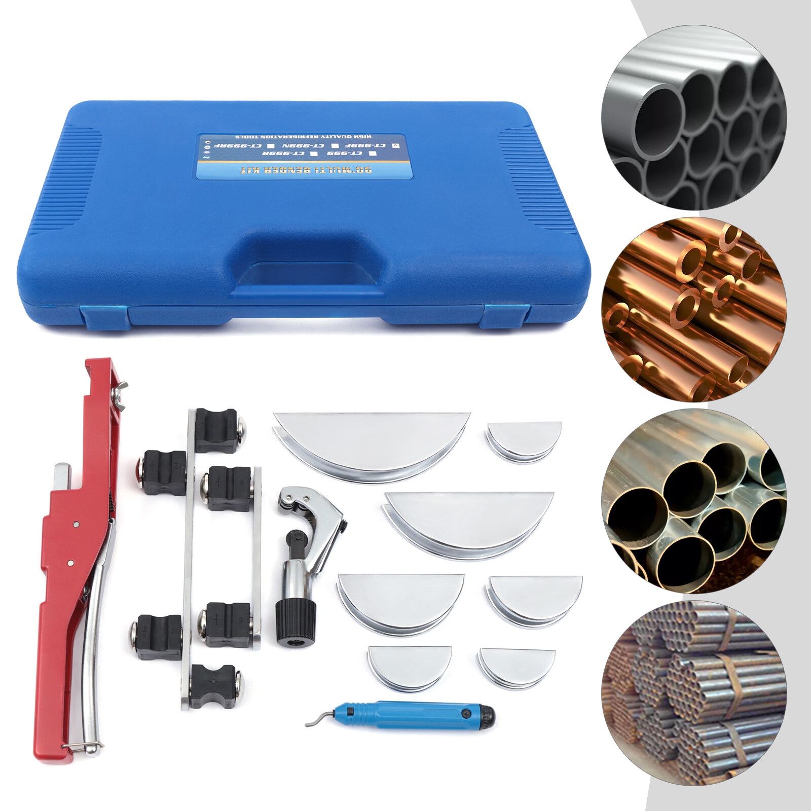 7 Dies Pipe Bender HVAC Refrigeration Ratchet Tube Bending Head Cutter 1/4"7/8" สำนักงานสิทธิ