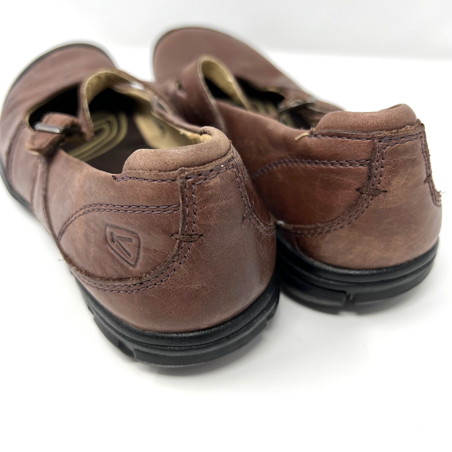 Scarpe Keen Delancey da donna 9 M in pelle Mary Jane contorno arco marrone comode