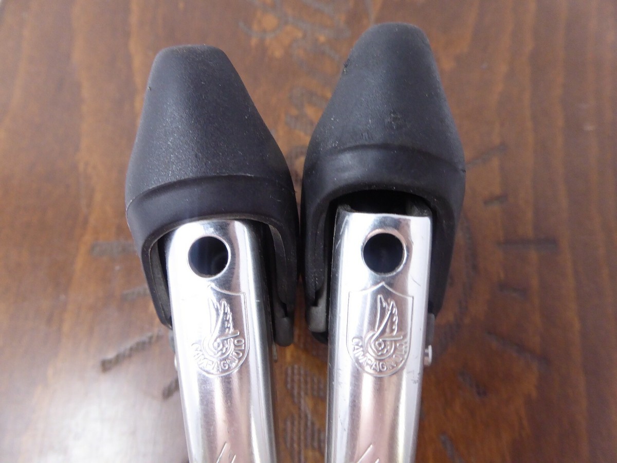 Leviers De Frein Vintage Campagnolo C Record / Chorus - Années 80, Capots Blancs, En Aluminium - Neuf Avec Défauts Mineurs