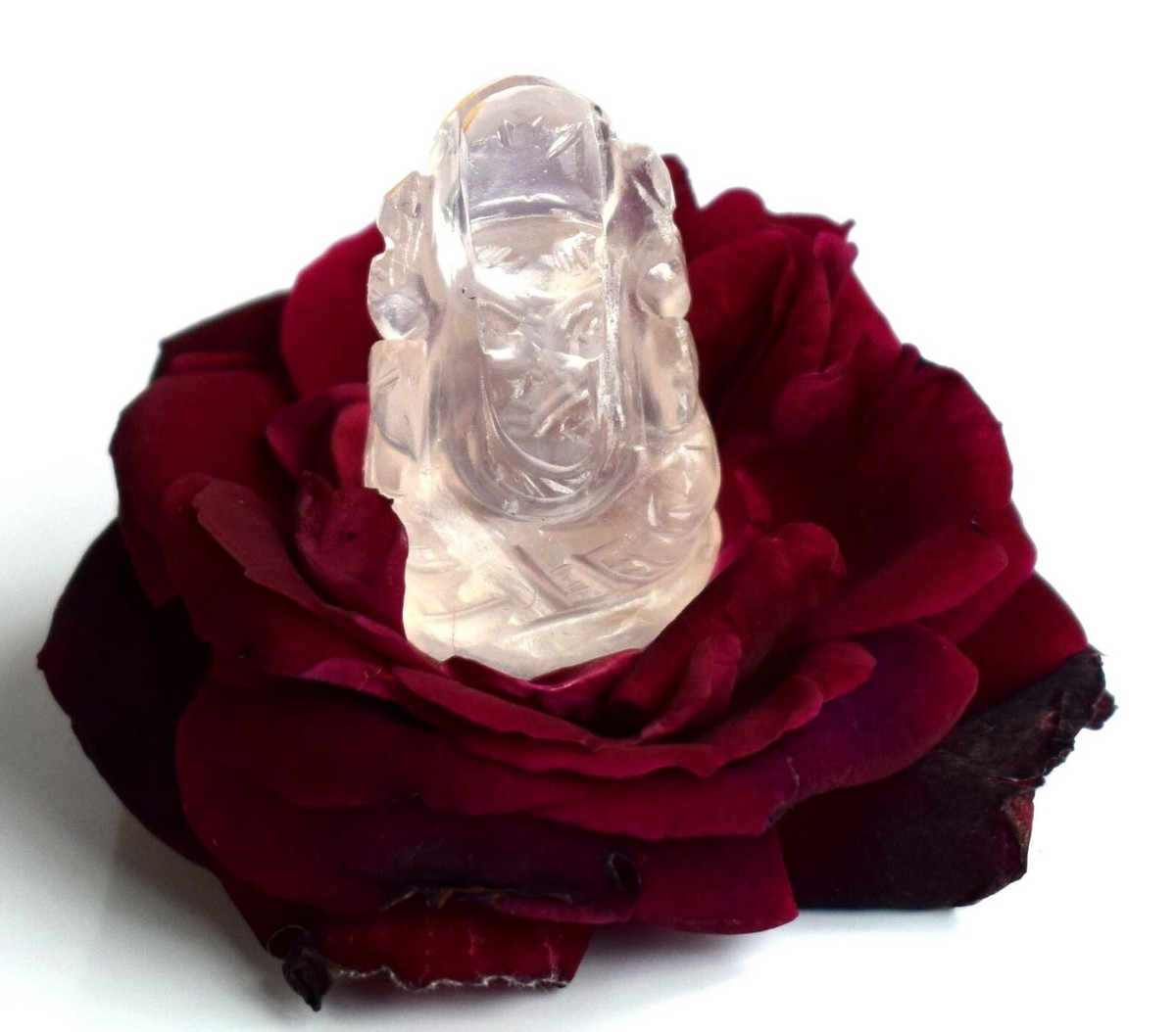 Natural 40 Ct Lord Ganesha Pink Rose Quartz Spiritual
