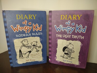 2 Diary of a Wimpy Kid Books - Rodrick Rules & The Ugly Truth Hardcover Kinney