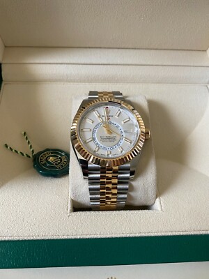 ROLEX WHITE DIAL NEW 2024 SKY DWELLER 336933 18K Gold/Steel Jubilee 42MM