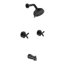 2 Handle Shower Faucet Set with Tub Spout Bathtub Shower Faucet Combo Set Sho...