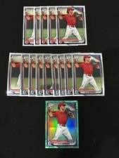 (15) 2024 Bowman John Wimmer 1st BCP-78 Lunar Chrome & Paper Lot
