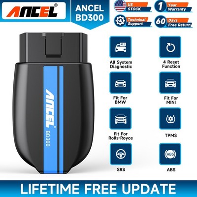 ANCEL BD300 OBD2 Scanner Check Engine Car Diagnostic Tool SRS ABS Code Reader
