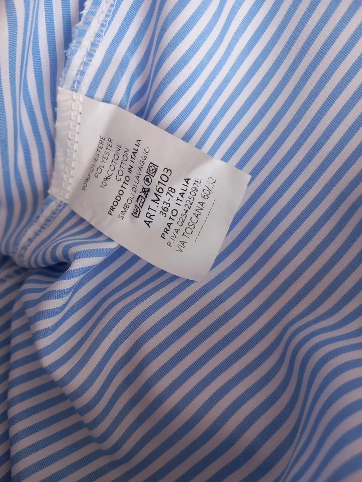 Ladies Dress Shirt Size 16 Striped Long Sleeve Cotton Blend Pink/Blue - Image 2 of 3