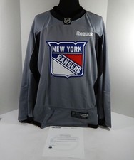 New York Rangers Game Used Grey Practice Jersey Reebok NHL 58 DP31291