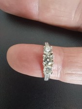Chisholm and Hunter 950 Platinum, 3 Stone 0.75 Carat  Diamond Ring.