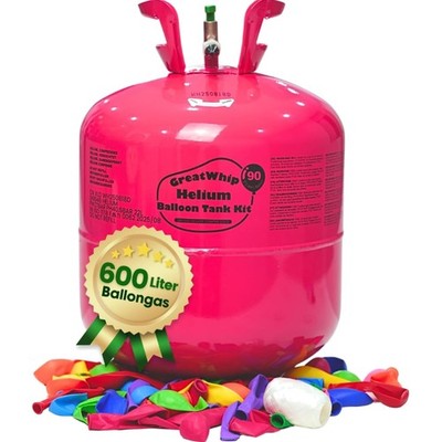 Helium Gasflasche 600L Ballongas für 90 Luftballons Party Hochzeit Geburtstag...