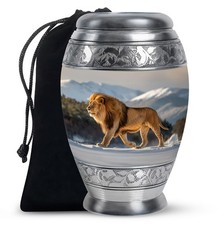 Lion Cremation Urns For Adults, Adult Urns Cremation, 10 Inch