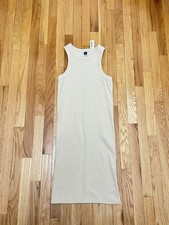 NWT Woman’s Old Navy Beige Ribbed Casual Sleeveless Dress Size M Tall