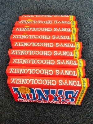 10 BARS Tony`s Chocolonely Milk Chocolate 6.35oz FULL SIZE BARS Exp 3.27 Å7j
