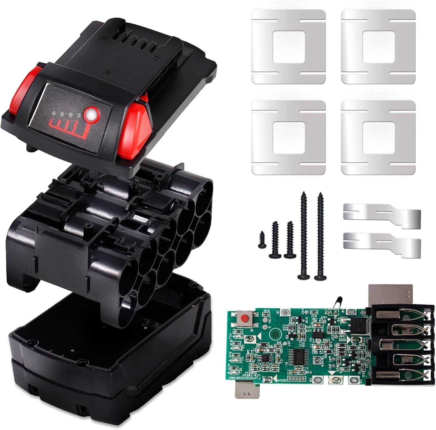 18V 10-Cell 3.0Ah 4.0Ah 5.0Ah 18650 Battery Case Replacement for Milwaukee M18 B