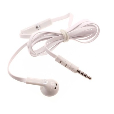 Mono Headset Wired Earphone Single Earbud 3.5mm Headphone Flat for Smart Phones