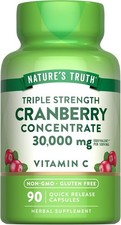 Cranberry Pills 30,000mg  Plus Vitamin C  Triple Strength  by Nature's Truth