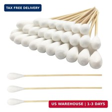 6 Inch Long Cotton Swabs Large Size 400pcs for Pets, Gun Cleaning or Makeup