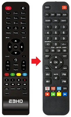 Fernbedienung geeignet für AXAS E3HD