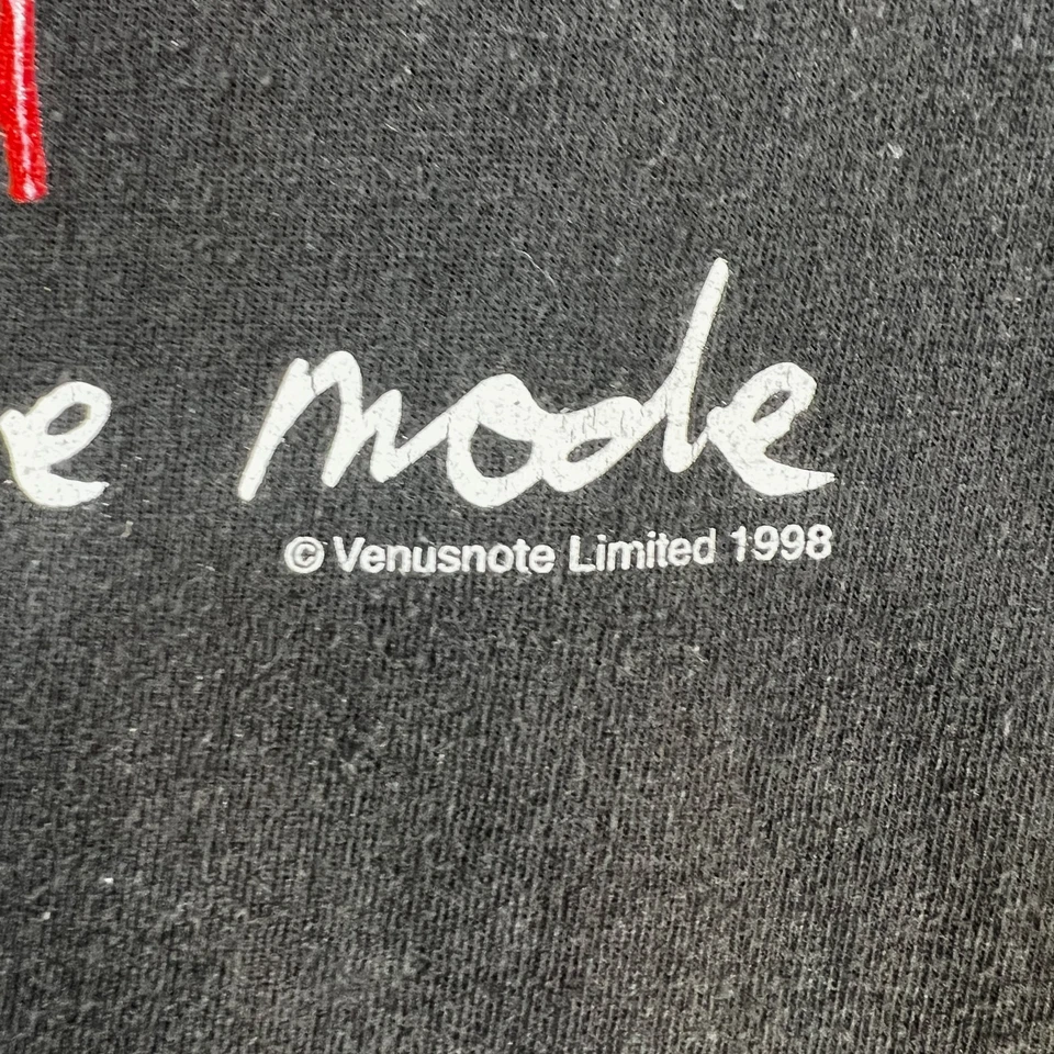 Depeche Mode Vtg "the Singles Tour" Violator Tee 86 98 Size XL Venus Note 1998 - Image 3 of 4