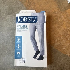 Jobst Men's Medical Compression Stockings Socks 15-20 mmHg Black Size 1 REG Knee