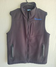 Ariat Mens Black Softshell Vest Size M Full Z...