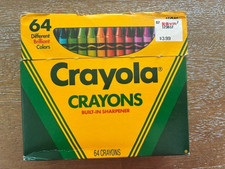 Vintage Box 64 Crayola Crayons 1994 Built-in ...