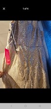 Adrianna Papell Sequin Halter Dress Beige Women's Size 14 NWT Never Worn