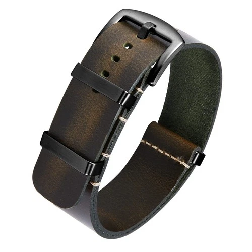 Leather Watch Straps Replacement Bands 18mm to 24mm for Men and Women – Silver &
