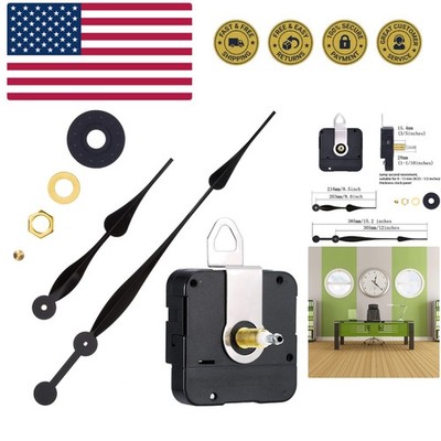 High Torque Quartz Long Shaft Clock Mechanism Replacement with 12 Inch Long S...