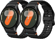 2 Pack Waterproof Strap Compatible with Samsung Galaxy Watch 7 40mm 44mm