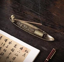 Japanese Style Boat Incense Holder Aromatherapy Burner Home Decor Gift