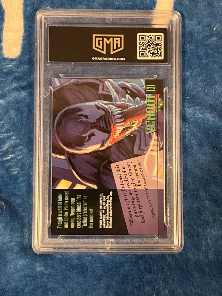 1994 Marvel Masterpieces #131 Venom Hildebrandt GMA 10 Mint - Image 2 of 2