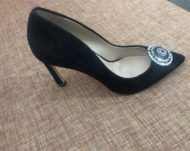 BOMBAS DE GAMUZA WHITE HOUSE BLACK MARKET HOPE TALLA 8 Foto 2 de 4